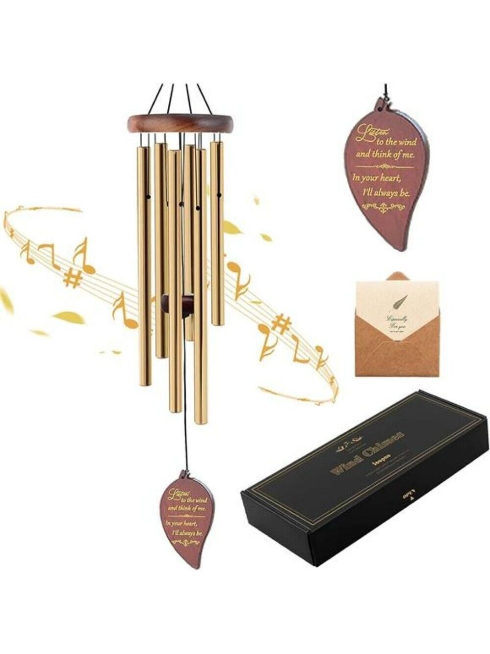 Memorial sympathy wind chimes outdoor garden patio gift for loss of loved one